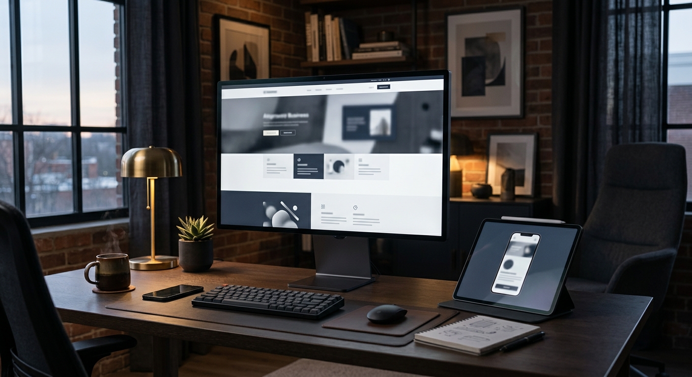 Premium digital product and web application workspace